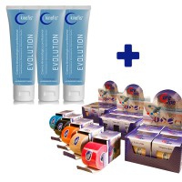 PACK BANDING CURE TAPE: 6 Rolls Cure Tape Bandage Neuromusculaire 5cm X 5m + 3 Kinefis Evolution 300 cc Crèmes